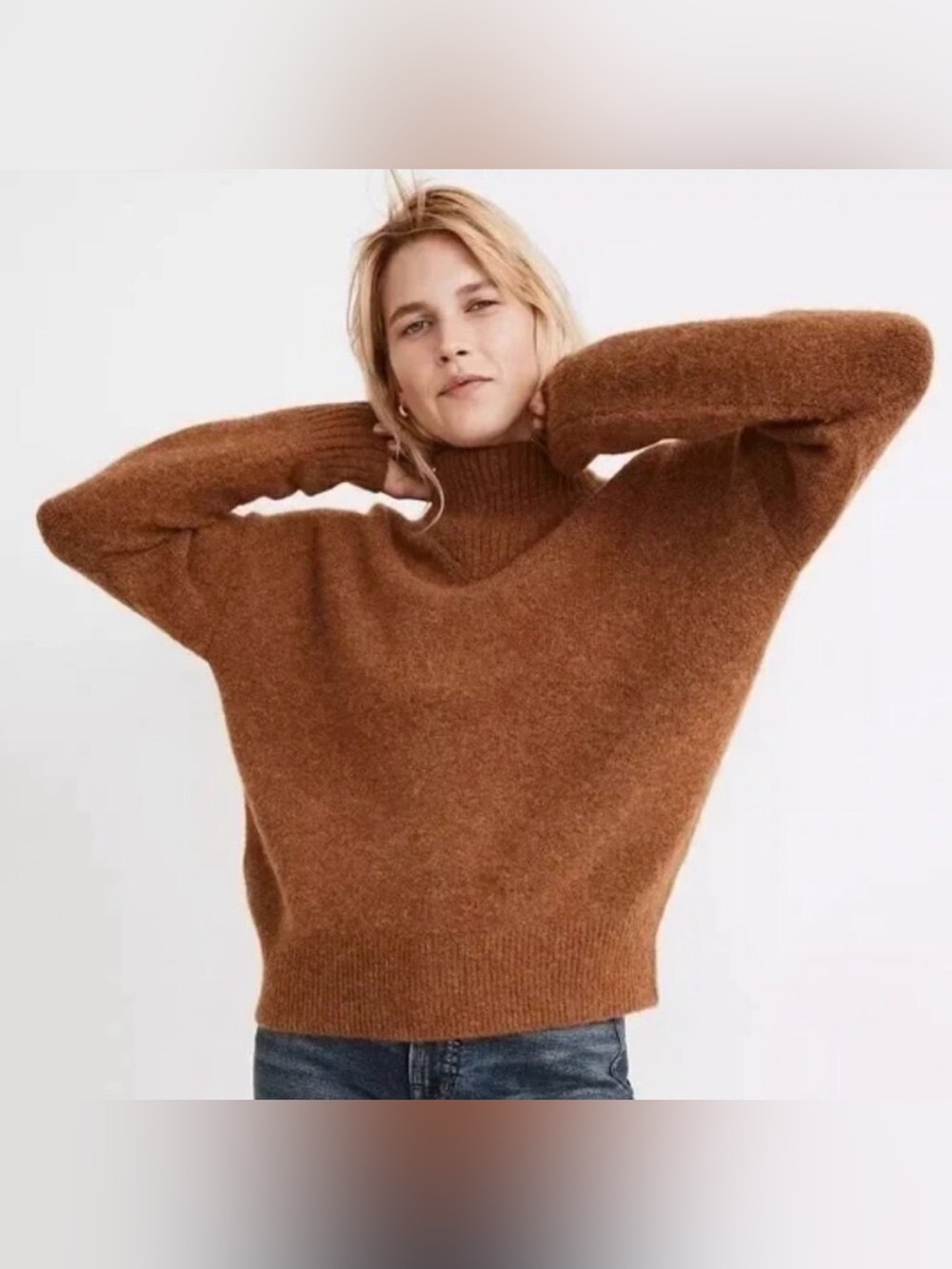 Madewell Women’s Chestnut Turtleneck Sweater